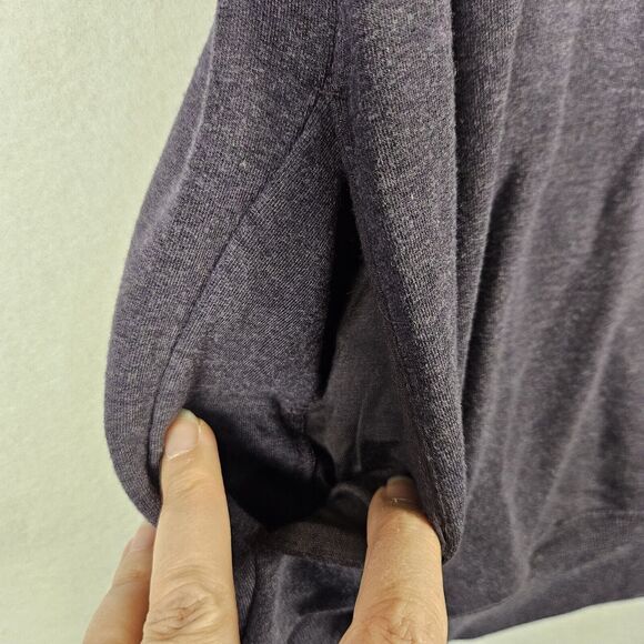 ATHLETA Balance Cinch Turtleneck Sweatshirt Crocus Violet Tunic Athleisure L - Picture 9 of 13